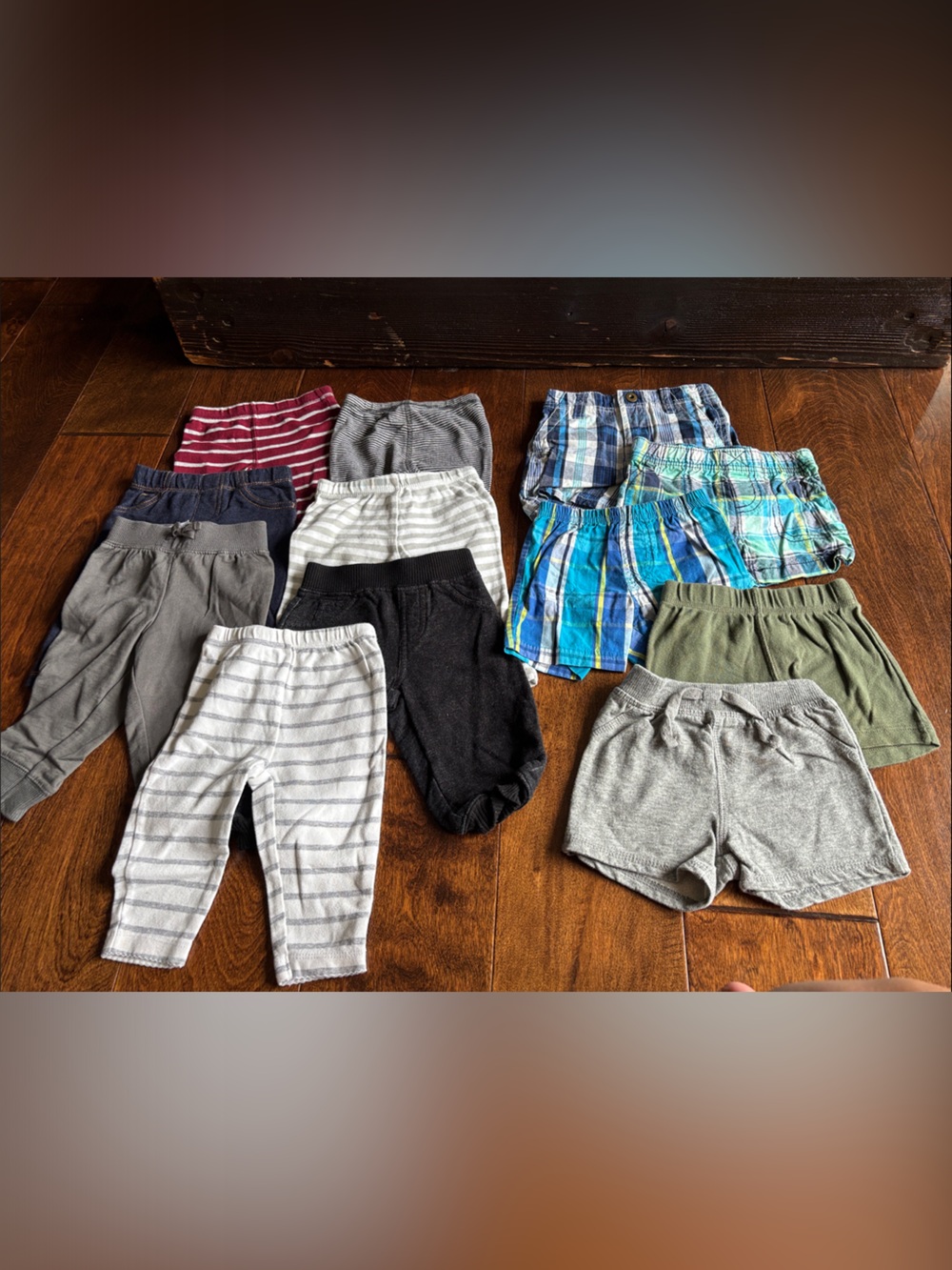 Assorted Kids Bottoms Pack - Grey, Navy, Olive, Blue, Striped